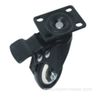 4 Inch Plate Swivel PVC Material With Brake Small Caster